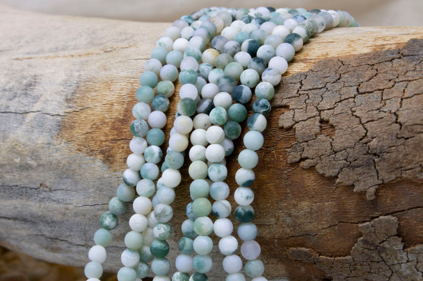 Tree Agate Matte 4mm Round