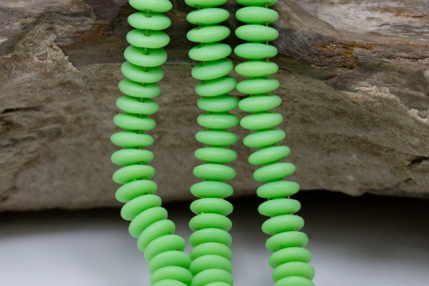 CzechMates® 2 Hole Lentil Beads -- Matte Honeydew