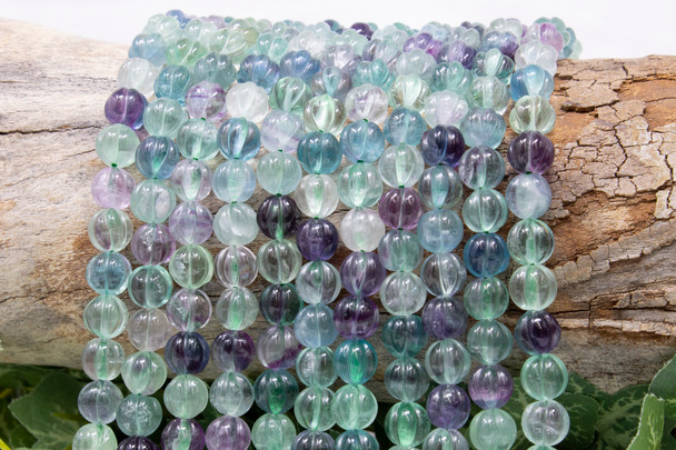 Rainbow Fluorite Polished 8mm Melon