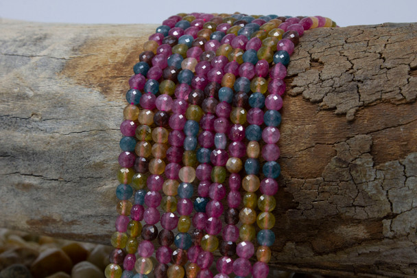 Jade Polished 4mm Tourmaline Color Faceted Coin