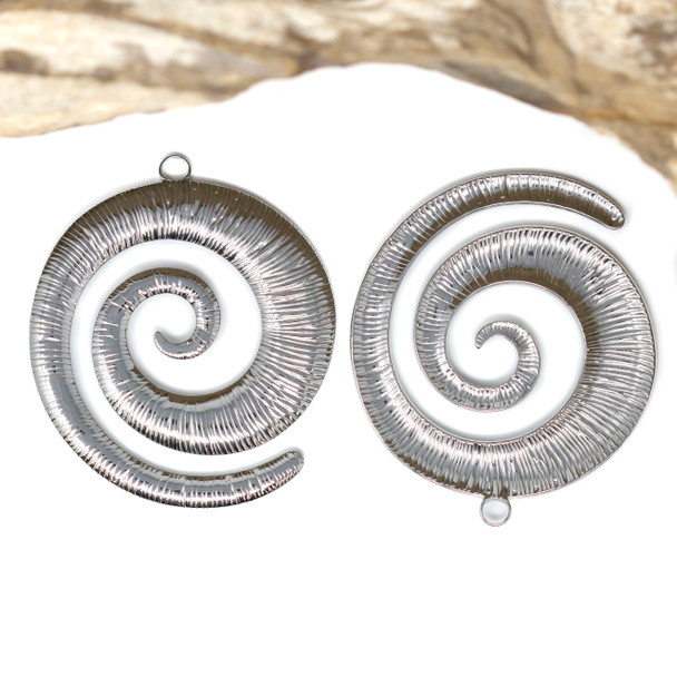 Stainless Steel 48x42mm Vortex Pendant