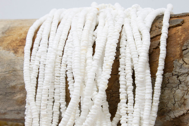 Litob Shell White Polished 2/3mm Heishi