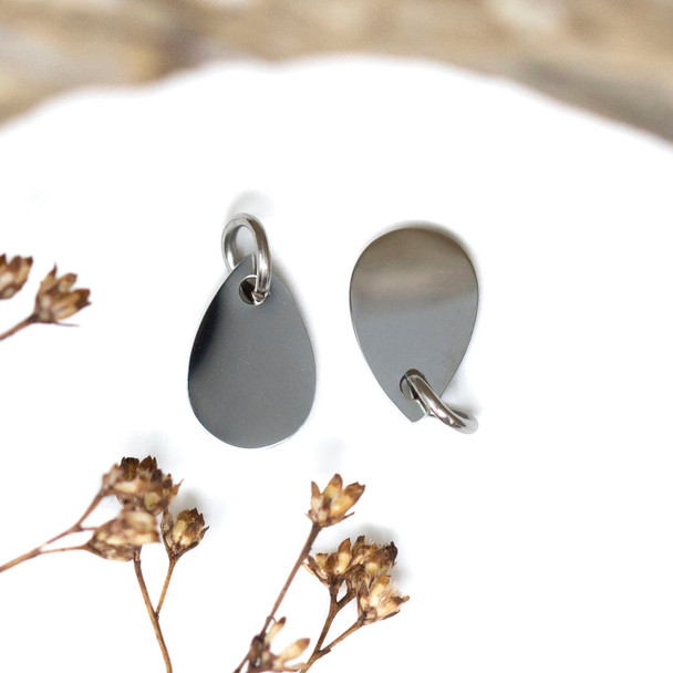 Silver Plated 8x11mm Drop Charm