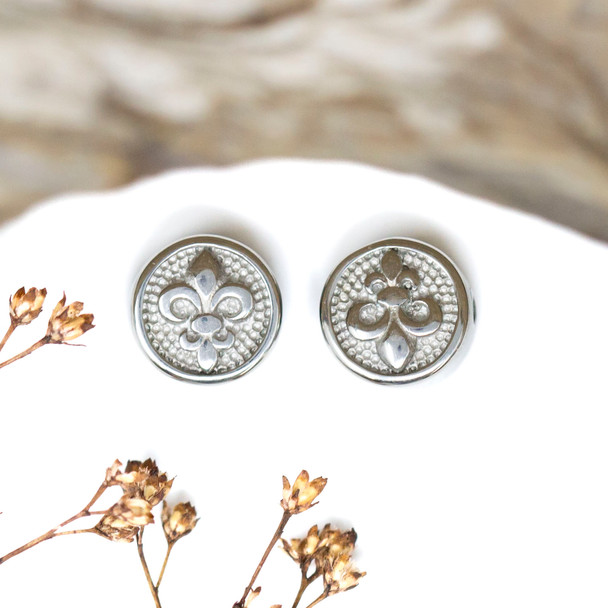 Stainless Steel 10mm Fleur De Lis Bead