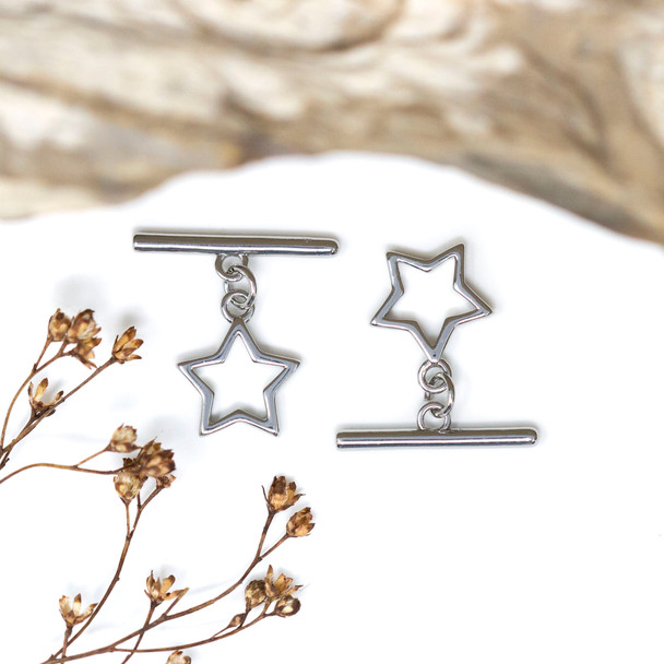 Platinum Plated 10mm Star Toggle