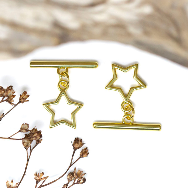 Gold Plated 10mm Star Toggle