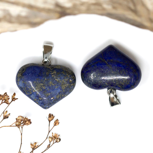 Lapis Polished 20x25mm Heart Pendant