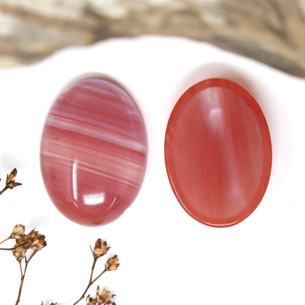 Cherry Quartz Polished 18x25mm Oval Cabochon