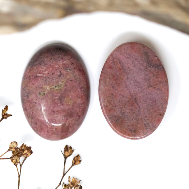 Rhodonite Polished 18x25mm Oval Cabochon