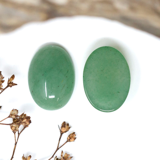 Green Aventurine Polished 13x18mm Oval Cabochon
