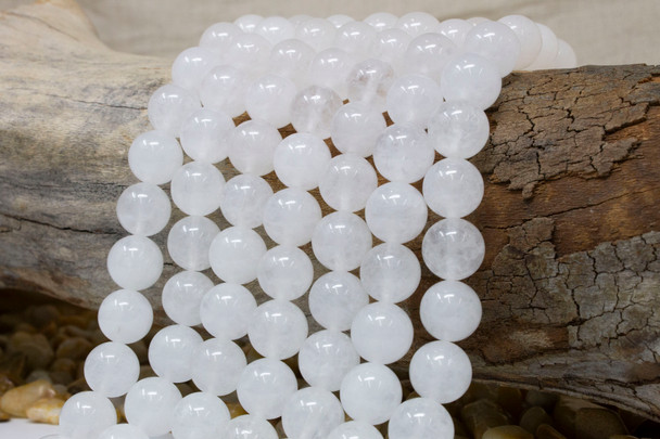 White Jade Polished 12mm Round