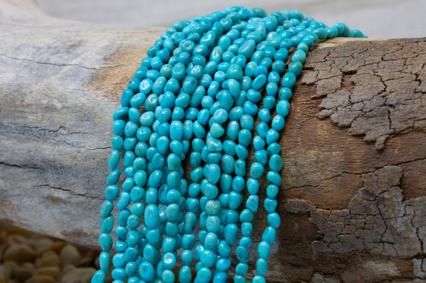Kingman Turquoise Polished 3-4mm Pebble