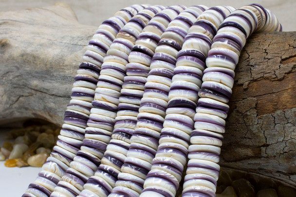 Wampum Shell 12mm Heishi