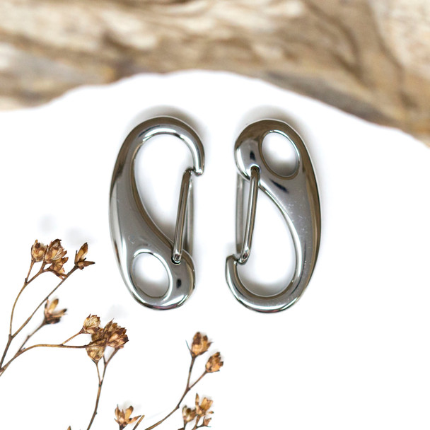 Stainless Steel 26x13mm Snap Clasp