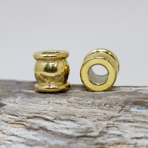Gold Plated Stainless Steel 8mm Column Bead - 3mm Hole
