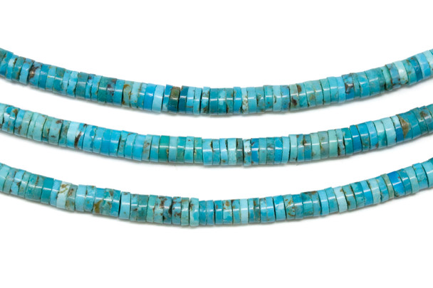 Kingman Turquoise Polished 5.5mm Heishi