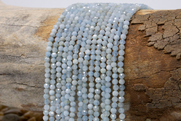 Aquamarine Polished 3mm Faceted Round