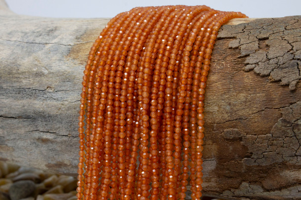 Carnelian Polished 2mm Faceted Round