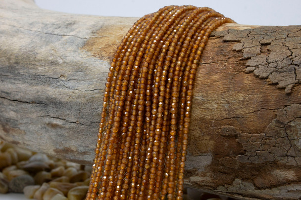 Hessonite Garnet Polished 2mm Faceted Round