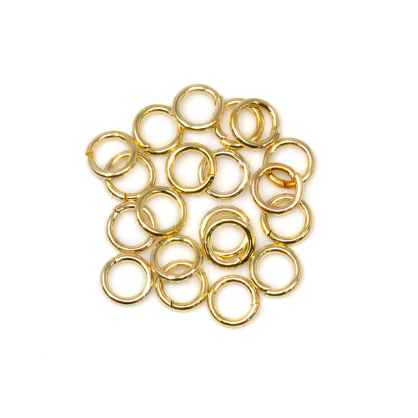 Gold Plated Stainless Steel 2.5mm Round 26 Gauge OPEN Jump Rings - 20 Pieces
