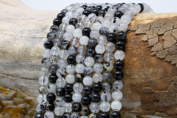 Tourmalinated Quartz Polished 6mm Round