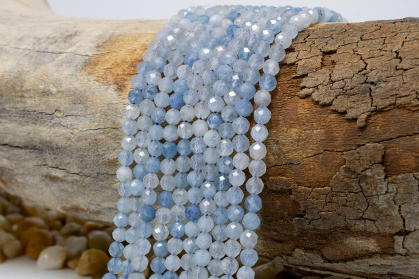 Aquamarine Polished 4mm Faceted Round