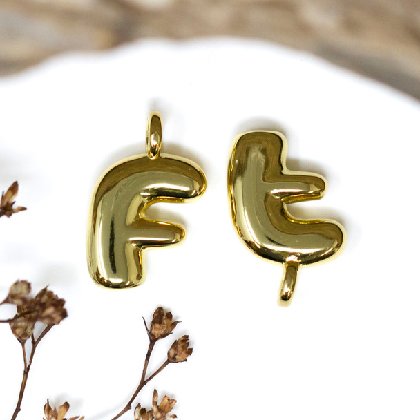 18kt Gold Plated Letter "F" Charm