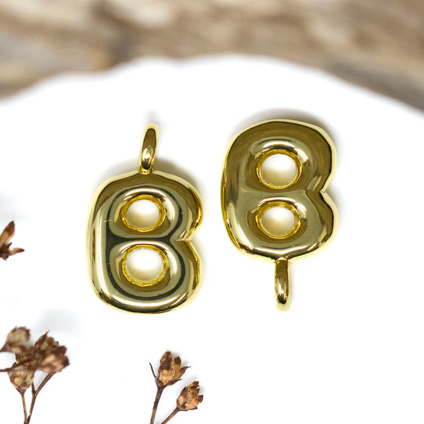18kt Gold Plated Letter "B" Charm
