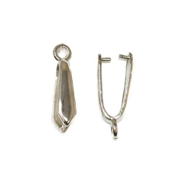 Platinum Plated 18x8 Ice Pick Pinch Bail