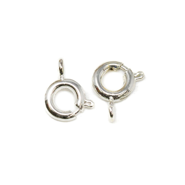 Silver Plated 6mm Spring Ring Clasp
