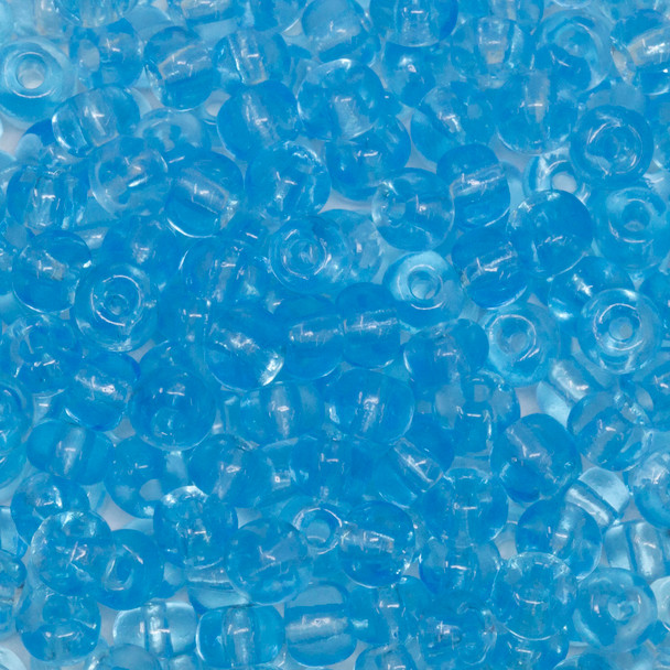 Size 6 Czech Seed Beads -- 611 Light Aquamarine