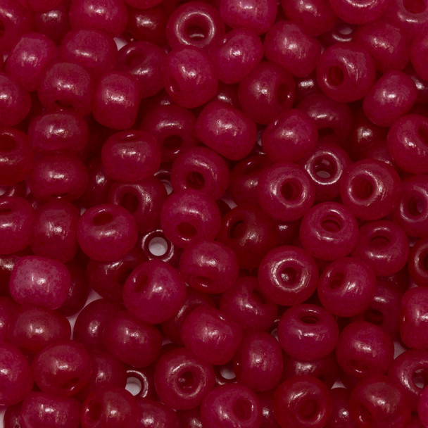 Size 6 Czech Seed Beads -- 1254 Old Rose Opal