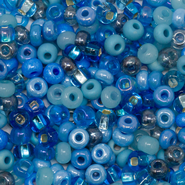 Size 6 Czech Seed Beads -- 1269 Aquamania