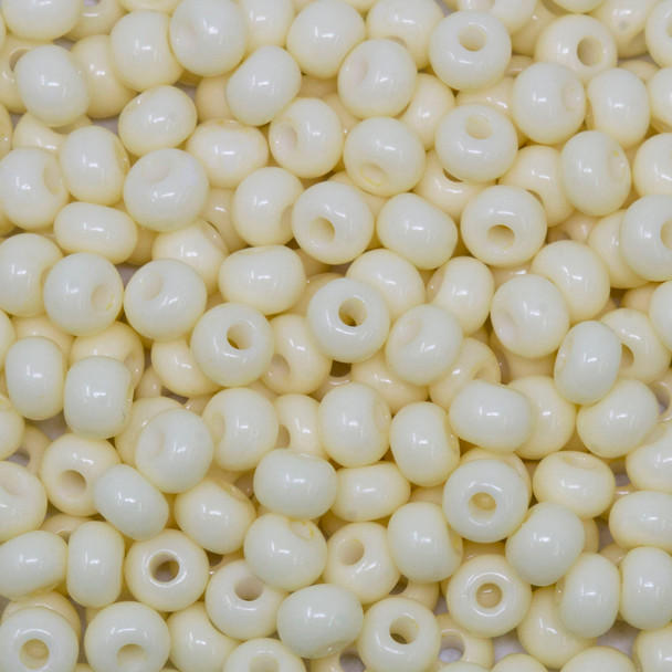 Size 6 Czech Seed Beads -- 813 Ivory