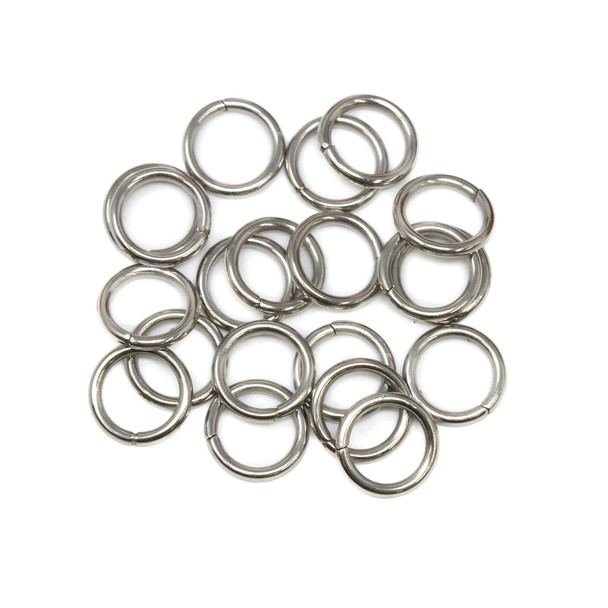 Stainless Steel 7mm Round 18 Gauge CLOSED Jump Rings - 20 Pieces