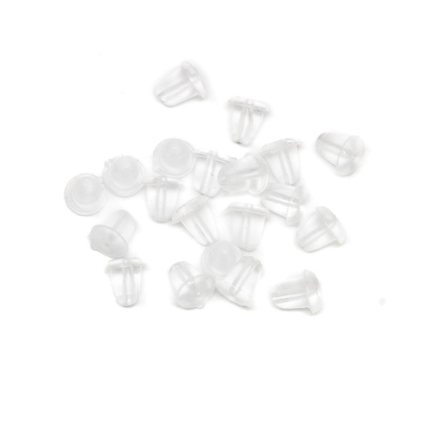 Rubber Earring Backs 3x4mm - 20 Pieces