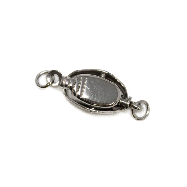 Stainless Steel 17x7mm Oval Box Clasp