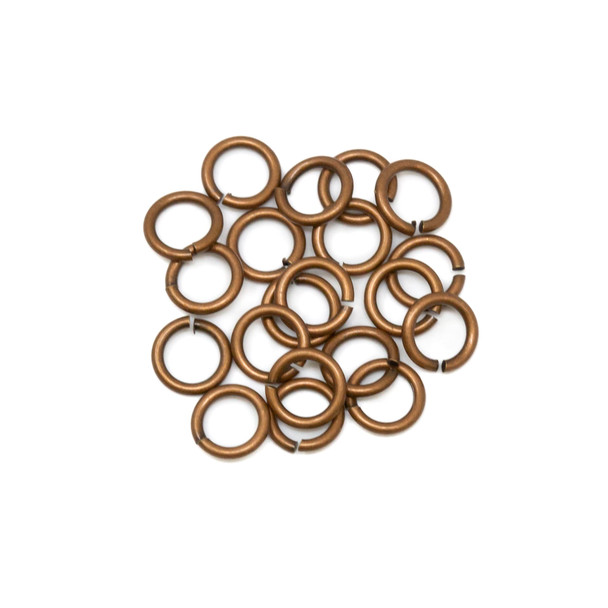 Antique Copper Plated 5mm Round 20 Gauge OPEN Jump Rings - 20 Pieces