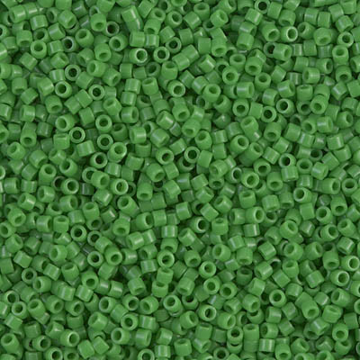 Delicas Size 10 Miyuki Seed Beads -- 724 Opaque Pea Green