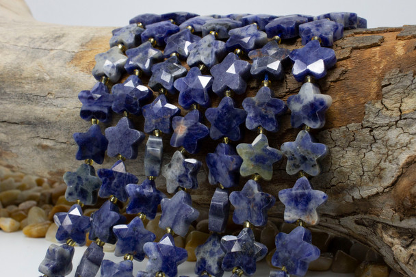 Sodalite Polished 14mm Faceted Star
