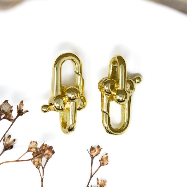 Gold Plated 19x11mm Oval Lobster Clasp