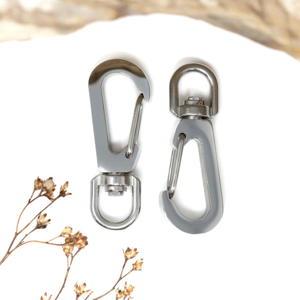 Silver Plated 37x14mm Swivel Snap Clasp
