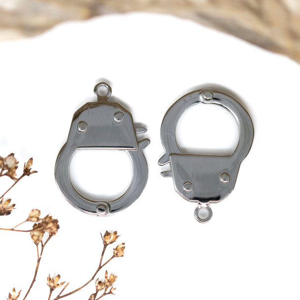 Silver Plated 18x25mm Handcuff Clasp