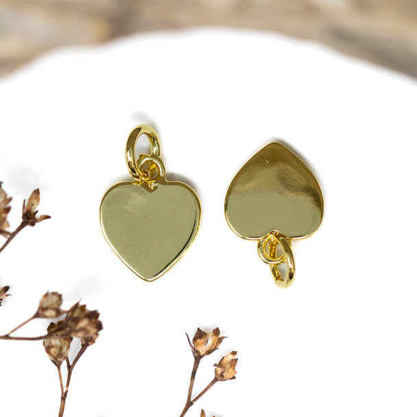 Gold Plated 9mm Heart Charm