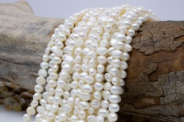 Freshwater Pearls Polished White 6-7mm Nugget