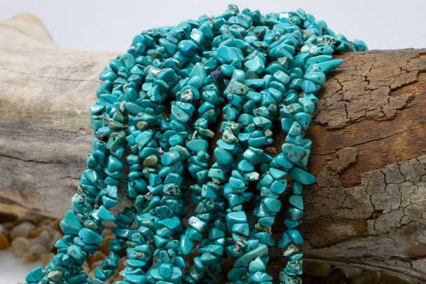 Natural Turquoise Polished 5-8mm Chips