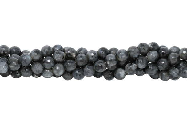 Larvikite Polished 8mm Faceted Round