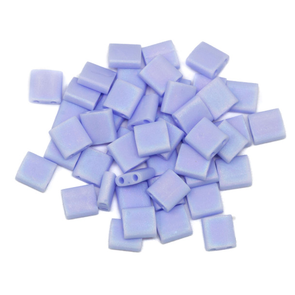 5mm Tila Beads -- F430X Opaque Light Periwinkle Matte AB