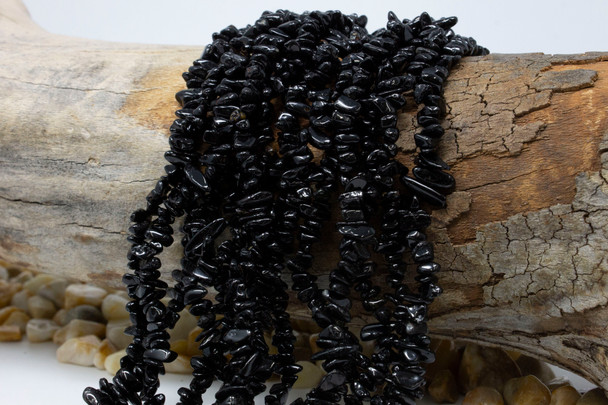 Black Obsidian Polished 3-7mm Chips