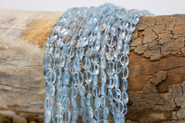 Aquamarine Polished 6-8mm Graduated Oval